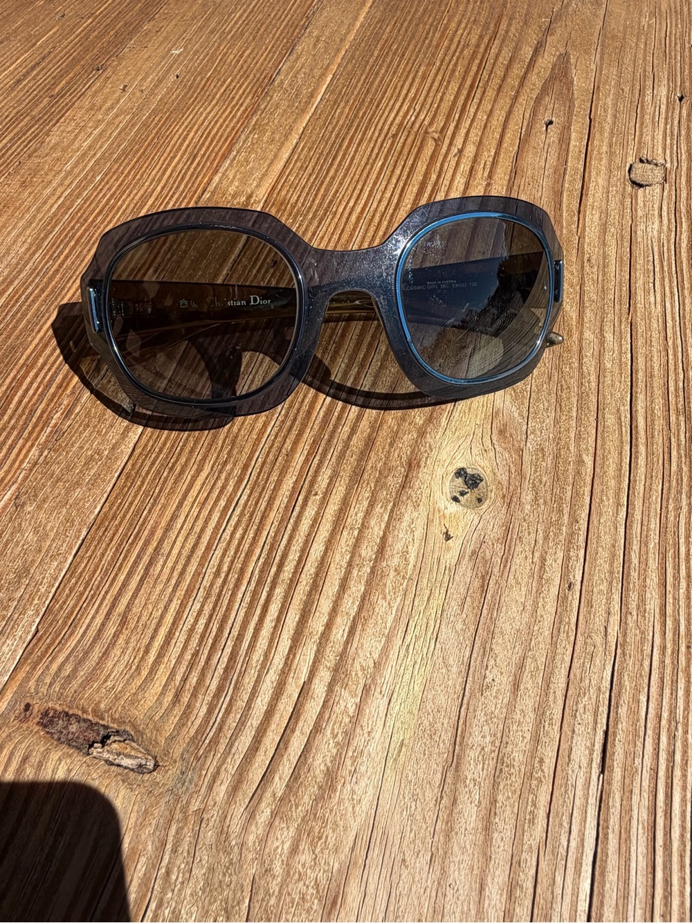 CHRISTIAN DIOR Y2K Galliano era sunglasses COSMIC GIRL 56C vintage blue green